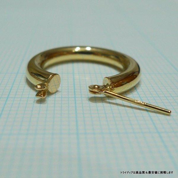 TRIDEA JEWELRY 18金 フープ ピアス 幅3mm 外径20mm イエロー TRIDEA JEWELRY 18金 フープ ピアス 幅3mm 外径20mm イエロー