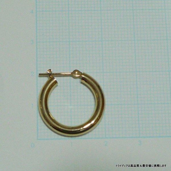 TRIDEA JEWELRY 18金 フープ ピアス 幅3mm 外径20mm イエロー TRIDEA JEWELRY 18金 フープ ピアス 幅3mm 外径20mm イエロー