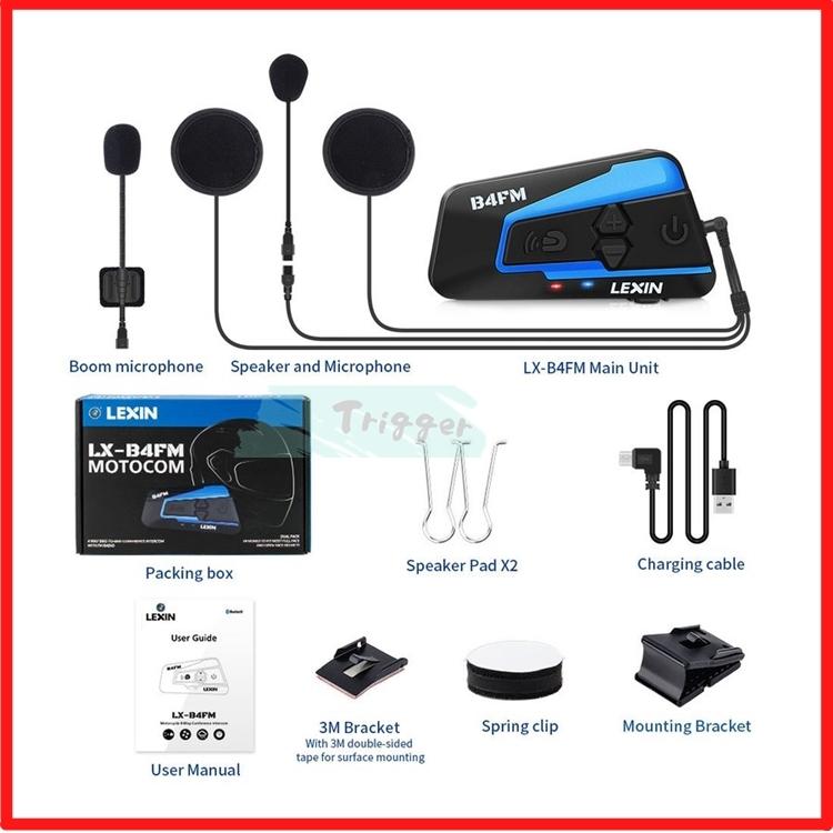 LX-B4FM バイク用 インカム Lexin 4 ライダーズ Bluetooth ヘルメット 