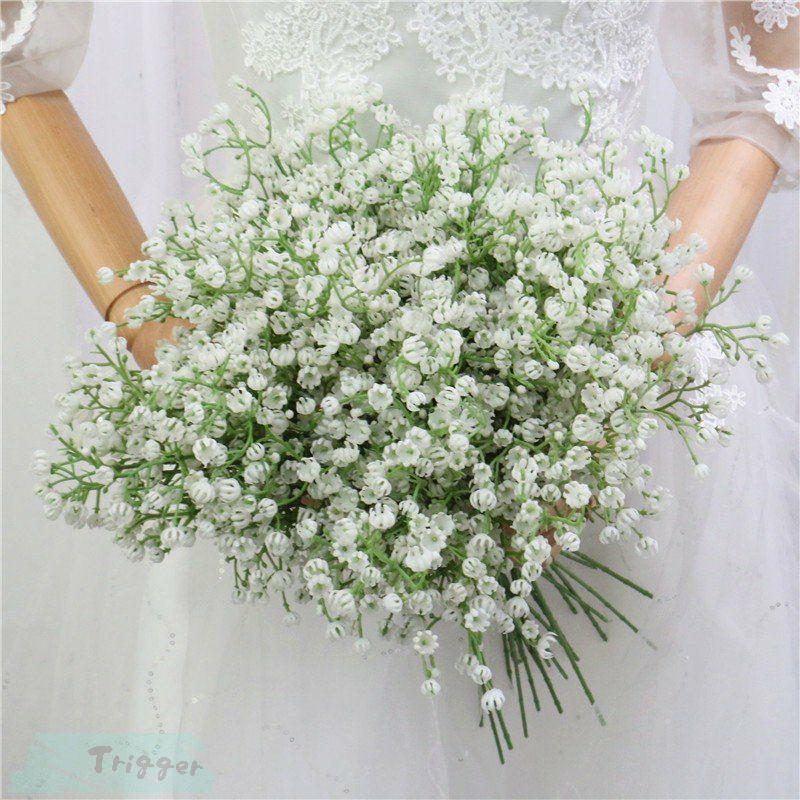 造花 インテリア アレンジ 安い ブーケ 花束 アートフラワー 58cm 5本 カスミソウ かすみ草 trigger52015トリガー