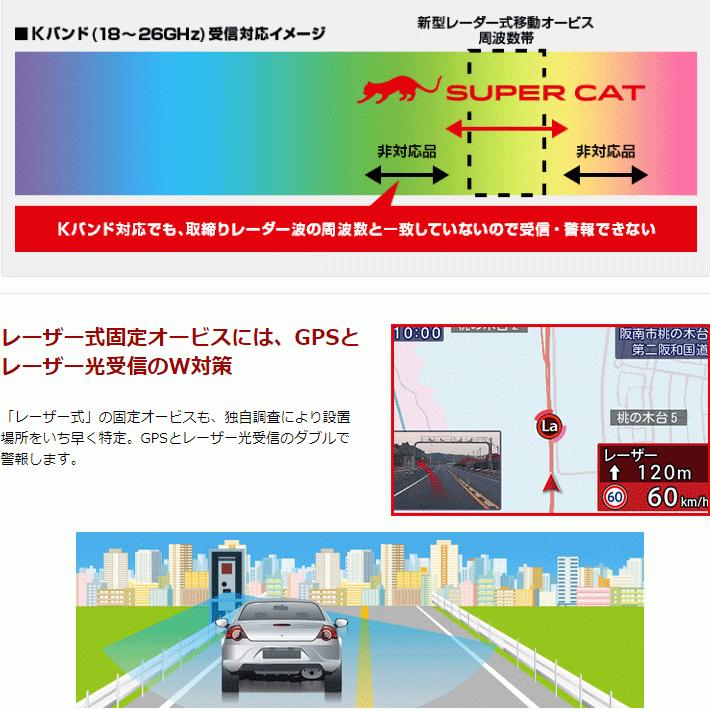 3年保証　GPSレーザー＆レーダー探知機 ユピテル GS203 新型光オービス・レーザー式移動オービス受信対応 エスフェリックレンズ採用 | ユピテル | 05