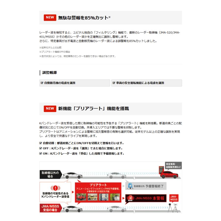 2025年新製品【すべての取締機に完全対応 YPK-31T】ユピテル セパレートタイプ GPSレーザー＆レーダー探知機 無駄な警報を85％カット | ユピテル | 03