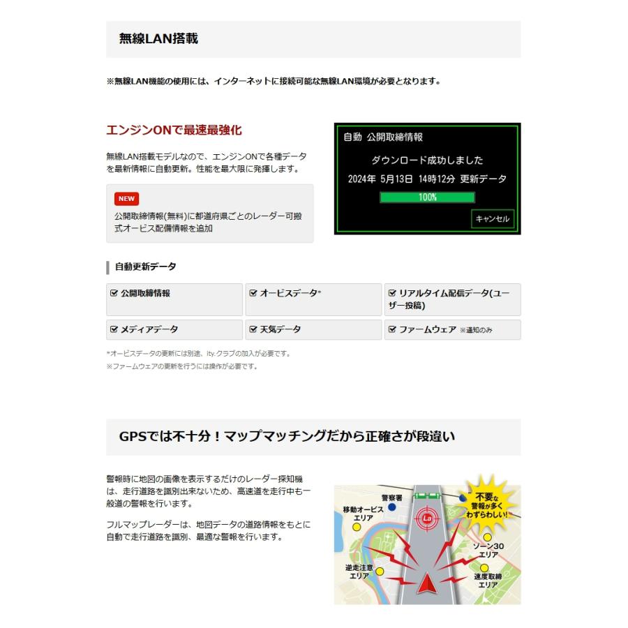 ユピテル（yupiteru） レーザー＆ レーダー探知機 YK-1400T 最新地図
