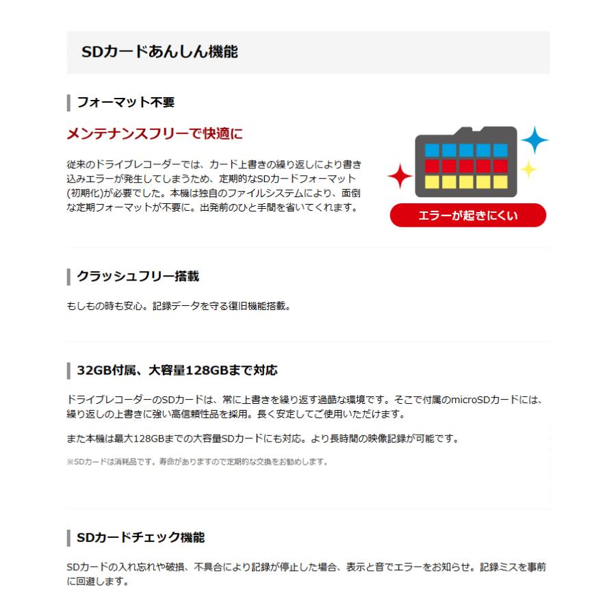 2026年新製品 ドライブレコーダー 前後  ユピテル TW6400d フロント/リアともに別格の暗視カメラ 安全運転サポート機能 駐車記録対応 電源直結コード付属 | ユピテル | 09