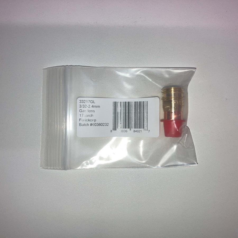 Tig溶接トーチ部品 2.4ガスレンズ  コレットボディー #17 #18 #26 FURICK CUP Gas lens for Gr.B torches, 3/32in.(2.4mm), 1pc. (33217GL)｜trine-shop｜02