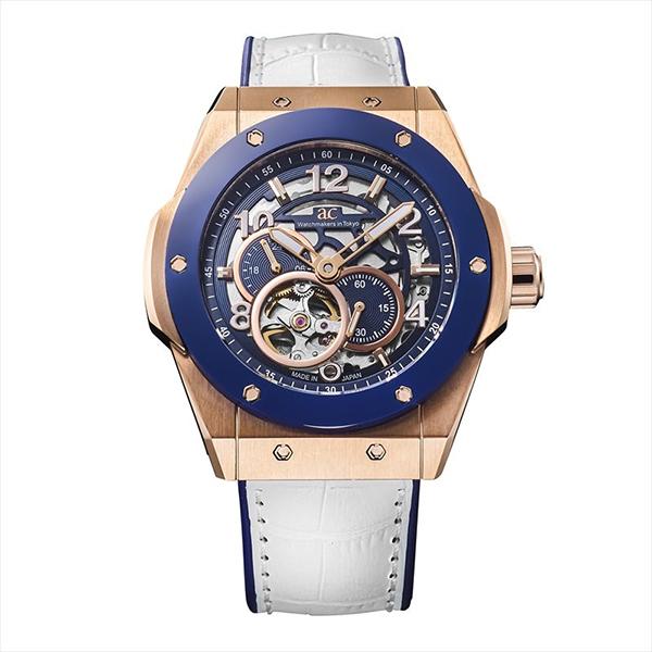 ANGEL CLOVER エンジェルクローバー TIME CRAFT JAPAN MADE CERAMIC ブルー ゴールド セラミックベゼル スケルトンダイヤル オートマティック 日本製 TCJ4 | ANGEL CLOVER