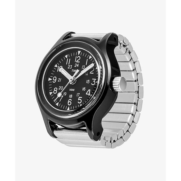 TIMEX タイメックス キャンパー リングウォッチ ブラック シルバー アクセサリー  TW2Y77500 指輪 リング 国内正規品 送料無料 | TIMEX