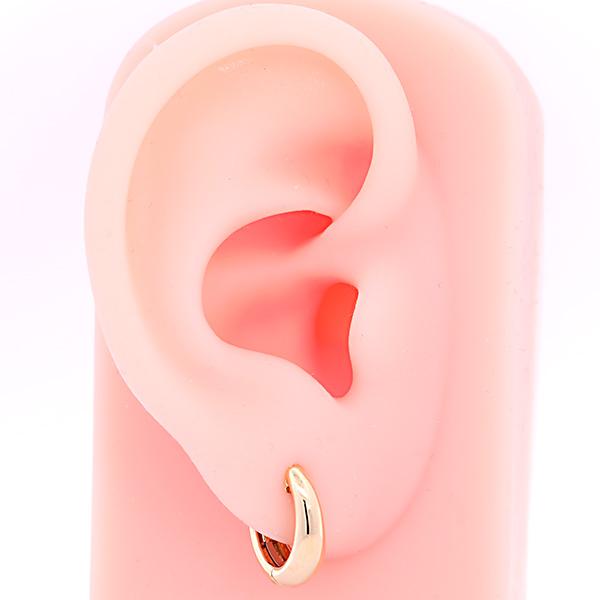 （240003）フープピアス ぽってり 18k ピアス K18 バネ式 バネキャッチ  レディース 女性 両耳 1ペア ぴあす ピヤス | ブランド登録なし | 03