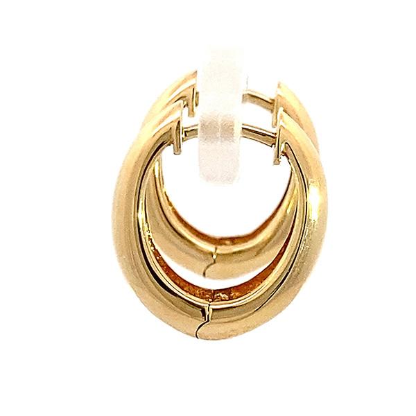 （240003）フープピアス ぽってり 18k ピアス K18 バネ式 バネキャッチ  レディース 女性 両耳 1ペア ぴあす ピヤス | ブランド登録なし | 05