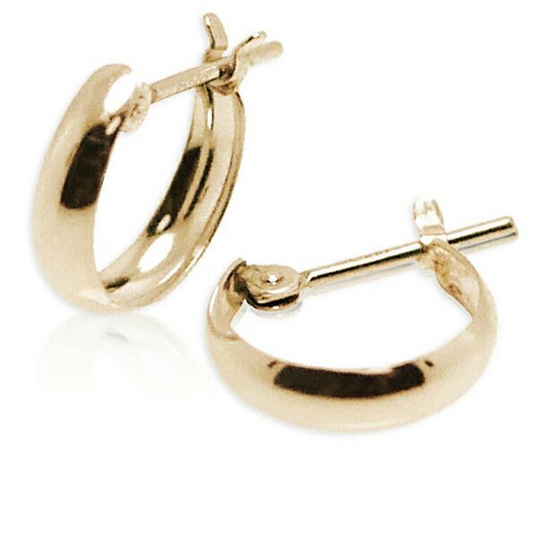 爆買 （km301000）ピアス フープ輪っかリングピアス 月形 月型 18kゴールド 3mm×10mm 月甲 甲丸 地金ピアス 両耳 レディース 女性 小さめ プレゼント | ブランド登録なし