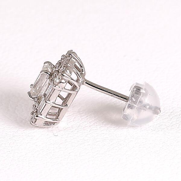 ピアス プラチナ 天然ダイヤモンドピアス 0.8カラット PT900 バケット 