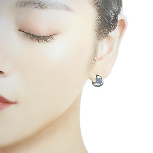 爆買 （pm1013）日本製 PT900 月甲ピアス 【10mm×13mm】 プラチナ pt900 pt 送料無料 品質保証書 フープ 輪っか 着けやすい 地金ピアス 地金のみ シルバー | ブランド登録なし | 05