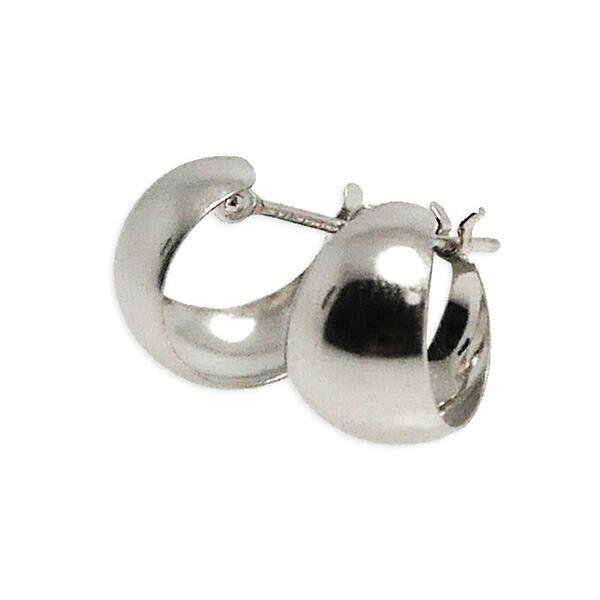 爆買 （pm701000）プラチナ 月形フープピアス ぷっくりピアス Pt900 輪っかリングピアス 7mm×10mm 月甲 甲丸 地金ピアス 両耳 レディース 女性 プレゼント | ブランド登録なし | 01