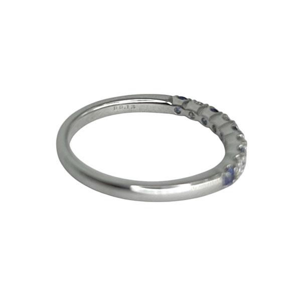 ベニトアイト プラチナ リング Pt950 ダイヤモンド 0.20 Ｄ-0.13 指輪 ハーフエタニティ 星座石 8.5〜14.5号 11.5号 ギフト プレゼント 希少石の画像