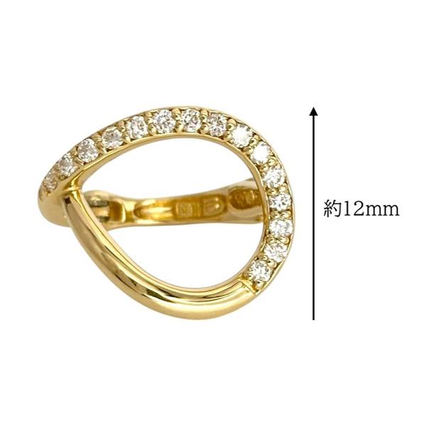 爆買 イヤーカフ 18金 イエローゴールド 大きめ ダイヤモンド 0.16ｃｔ イヤリング ピアリング K18 ノンホールピアス | ブランド登録なし | 05