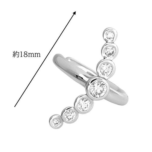 イヤーカフ プラチナ ダイヤモンド 0.22ｃｔ 7粒 ギフト プレゼント_4