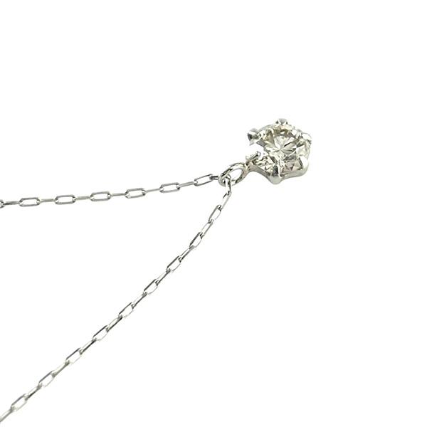ネックレス プラチナ ダイヤモンド 0.18ct 一粒 ペンダントネック 