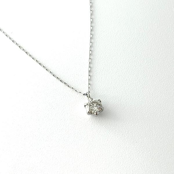 ネックレス プラチナ ダイヤモンド 0.18ct 一粒 ペンダントネック 