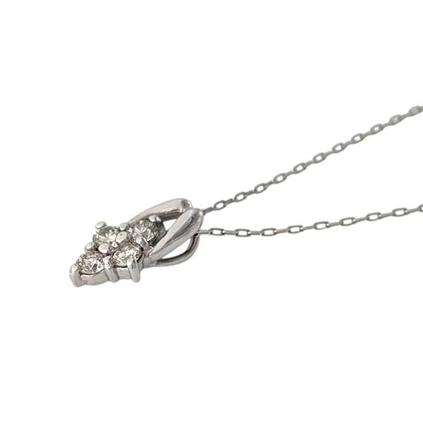 ひし形 ダイヤモンド プラチナ 小さめ ネックレス 40cm 0.10ct