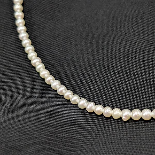 淡水パール ネックレス ベビーパール 3.0-3.5mm 金具ゴールド 淡水真珠 真珠 小粒 極小 パールネックレス アジャスター 長さ調節 40cm〜45cm　チョーカー | ブランド登録なし | 02