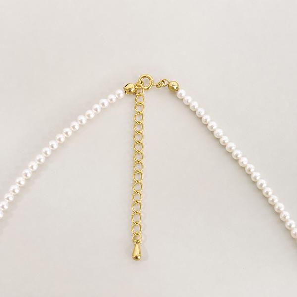淡水パール ネックレス ベビーパール 3.0-3.5mm 金具ゴールド 淡水真珠 真珠 小粒 極小 パールネックレス アジャスター 長さ調節 40cm〜45cm　チョーカー | ブランド登録なし | 03