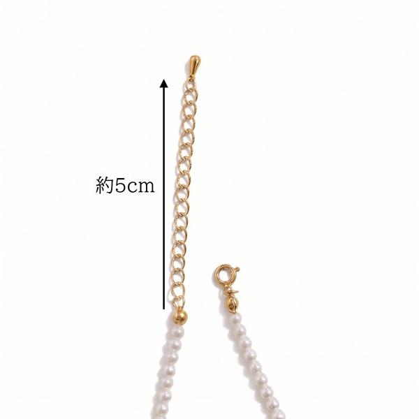 淡水パール ネックレス ベビーパール 3.0-3.5mm 金具ゴールド 淡水真珠 真珠 小粒 極小 パールネックレス アジャスター 長さ調節 40cm〜45cm　チョーカー | ブランド登録なし | 04