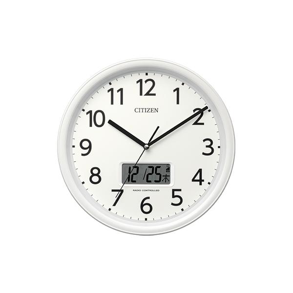 RHYTHM リズム CITIZEN シチズン 液晶表示付掛時計 電波時計 カレンダー表示 温湿度表示 8FYA05-003 掛け時計 国内正規品 送料無料 | RHYTHM（時計） | 01