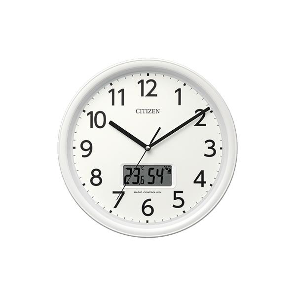 RHYTHM リズム CITIZEN シチズン 液晶表示付掛時計 電波時計 カレンダー表示 温湿度表示 8FYA05-003 掛け時計 国内正規品 送料無料 | RHYTHM（時計） | 02