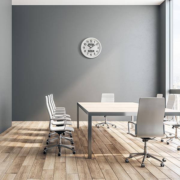 RHYTHM リズム 液晶表示付掛時計 電波時計 連続秒針 カレンダー表示 温湿度表示 8FYA06-003 掛け時計 国内正規品 送料無料 | RHYTHM（時計） | 03