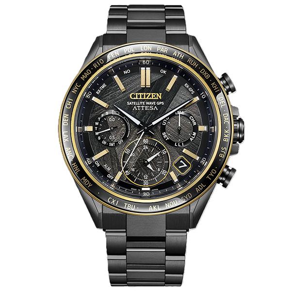 CITIZEN シチズン ATTESA アテッサ LIGHT in BLACK クロノグラフ ブラック ワールドタイム デイ&デイト表示 限定コレクション CC4078-51E メンズ 腕時計 | ATTESA（CITIZEN）