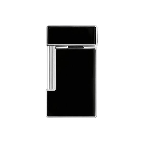 S.T.DUPONT エス・テー・デュポン SLIMMY 028221 スリミー ブラック シルバー ガスライター 国内正規品 送料無料の画像