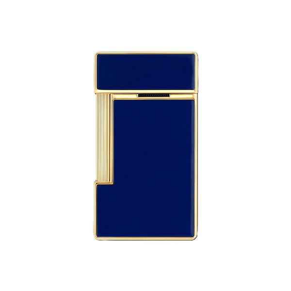 S.T.DUPONT エス・テー・デュポン SLIMMY 028225 スリミー ブルー ゴールド ガスライター 国内正規品 送料無料の画像