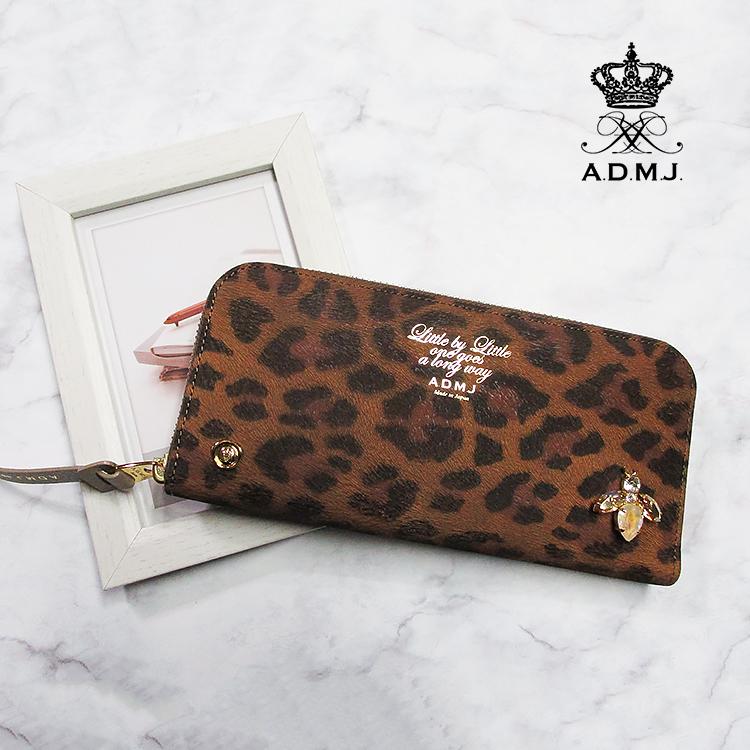 A.D.M.J. エーディーエムジェイ 本革 牛革 レザー スワロフスキー