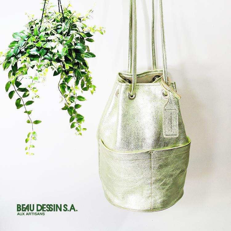 BEAU DESSIN S.A. ボーデッサン 牛革 バケツバッグ レザーバッグ BEAU DESSIN S.A. ボーデッサン 牛革 バケツバッグ レザーバッグ