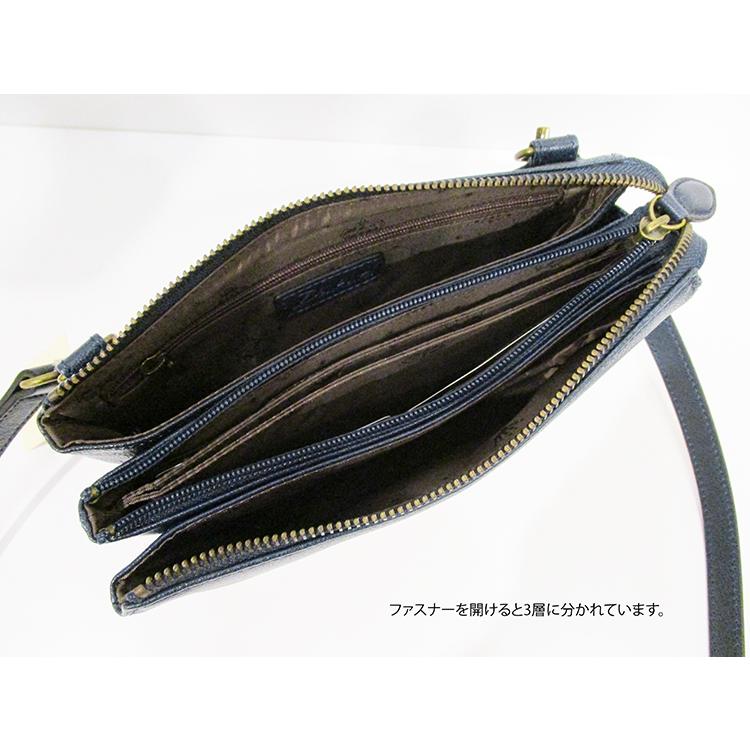お財布ショルダー　黒　Dakota ダコタ 山羊革 ポシェット ウォレット Dakota ダコタ お財布ポシェット お財布機能付き 2WAY