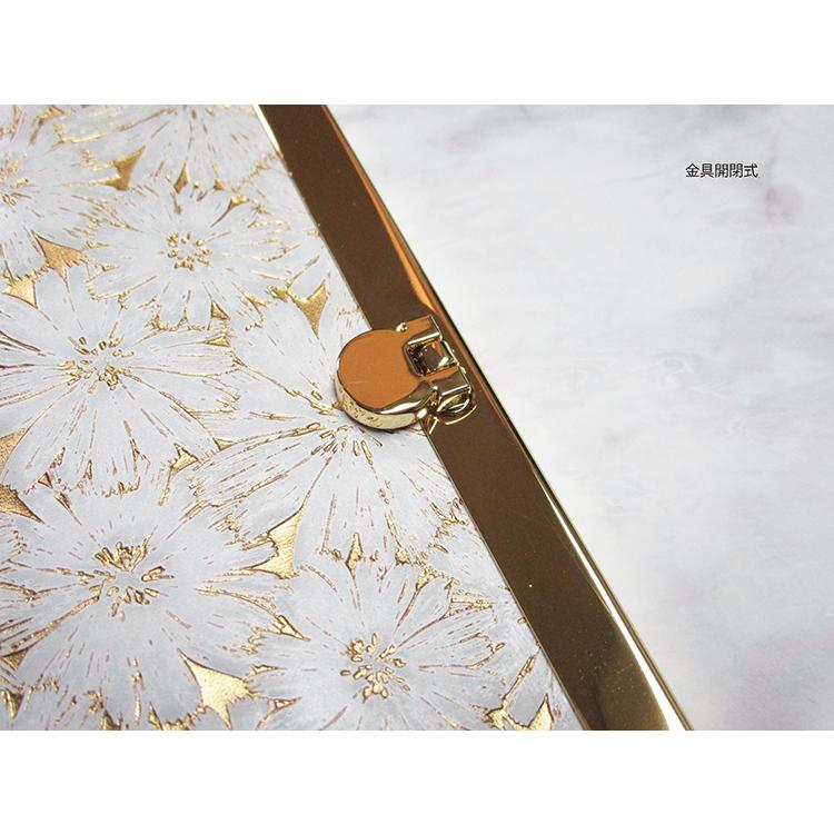 フーシフェルナーレ FU-SI  サンテロ メタリック デイジー フラワー プリント イタリア製牛革×ゴード革 口金 がま口 長財布 01125 |  | 05