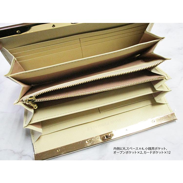 フーシフェルナーレ FU-SI  サンテロ メタリック デイジー フラワー プリント イタリア製牛革×ゴード革 口金 がま口 長財布 01125 |  | 06