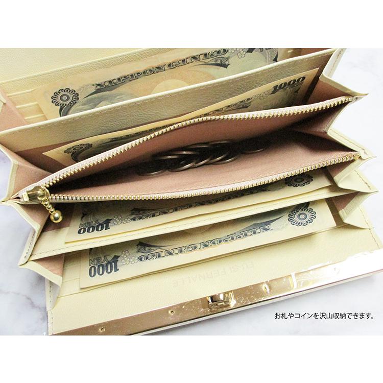 フーシフェルナーレ FU-SI  サンテロ メタリック デイジー フラワー プリント イタリア製牛革×ゴード革 口金 がま口 長財布 01125 |  | 07