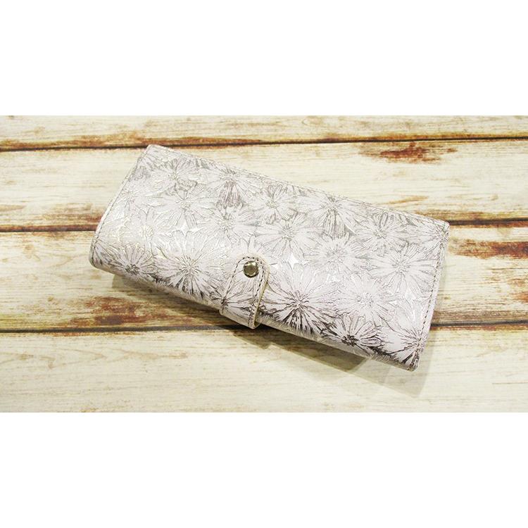 フーシフェルナーレ FU-SI  サンテロ メタリック デイジー フラワー プリント スナップ式 ギャルソン フラップ 長財布 01127 |  | 04
