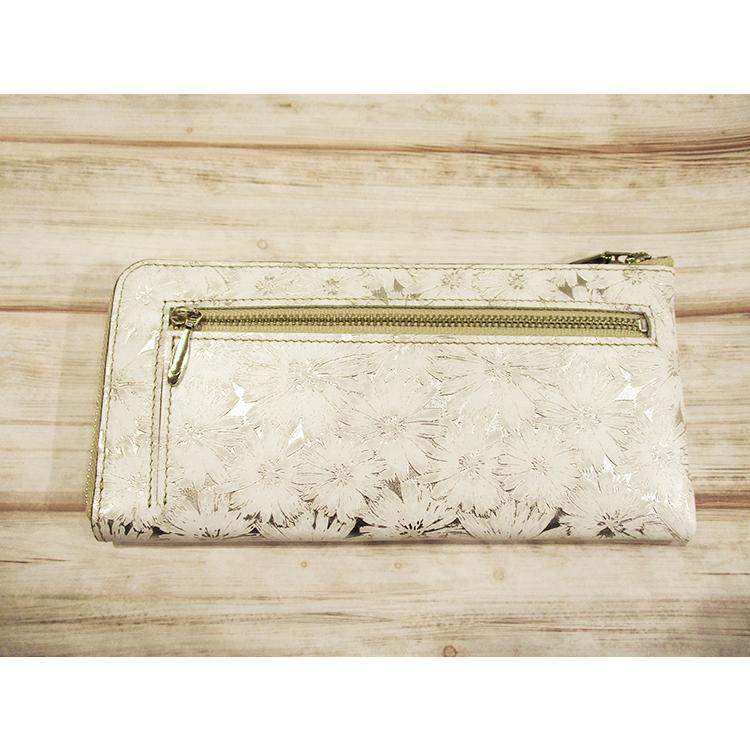 フーシフェルナーレ FU-SI  サンテロ メタリック デイジー フラワー プリント イタリア製牛革×ゴード革 L字ファスナー 薄型 長財布 01130 |  | 09