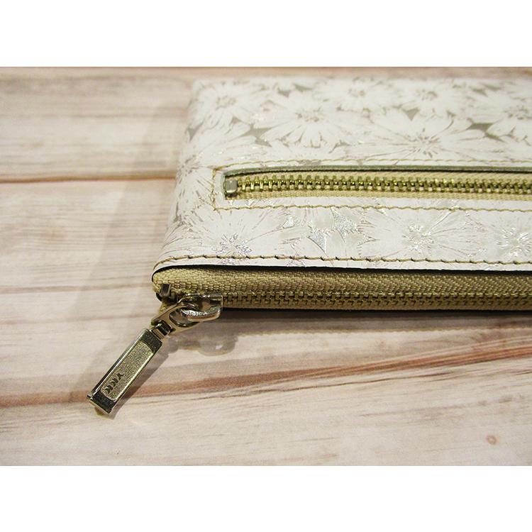 フーシフェルナーレ FU-SI  サンテロ メタリック デイジー フラワー プリント イタリア製牛革×ゴード革 L字ファスナー 薄型 長財布 01130 |  | 11