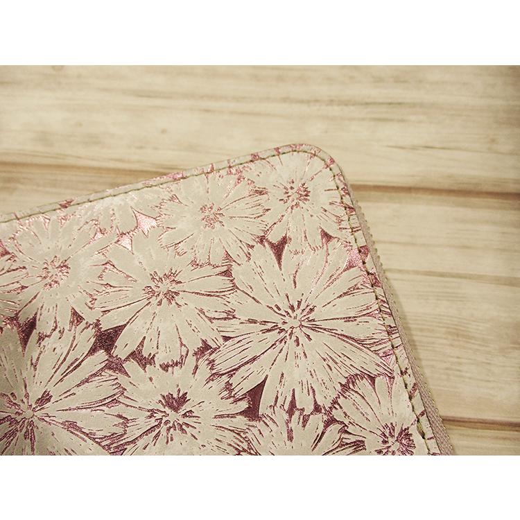 フーシフェルナーレ FU-SI  サンテロ メタリック デイジー フラワー プリント イタリア製牛革×ゴード革 L字ファスナー 薄型 長財布 01130 |  | 13