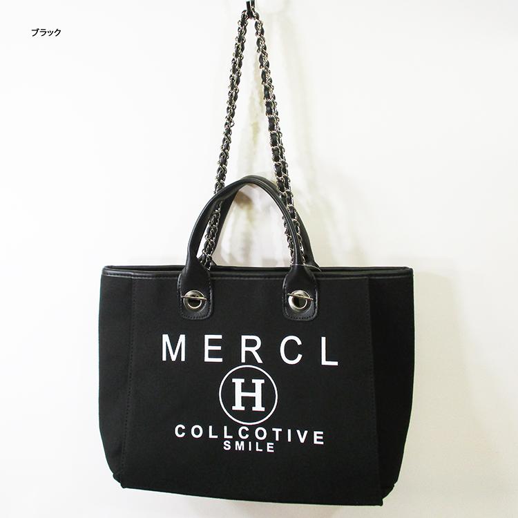 fiore マークル MERCL H COLLECOTIVE SMILE 英字 ロゴ キャンバス 帆布  
