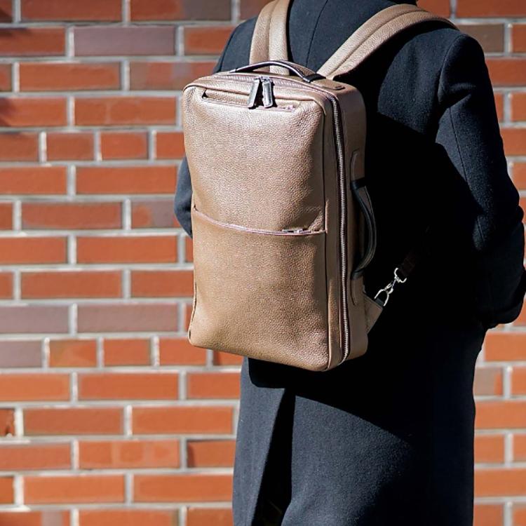 ファイブウッズ FIVE WOODS 本革 牛革 シュリンク レザー GRAIN グレイン PC収納 ビジネス バッグパック リュックサック ディパック Sタイプ 39092の画像