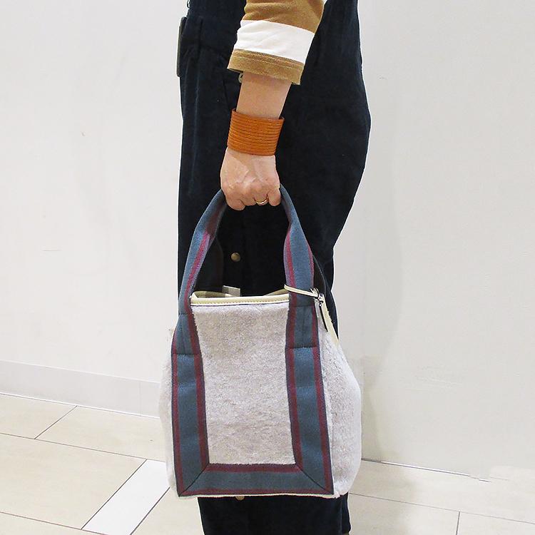 希少genten リバーシブル ムートン トートバッグ 肩掛け 2way A4