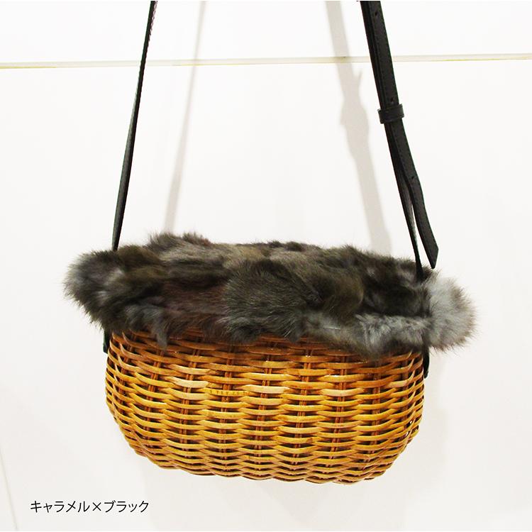 ikot イコット リアルファー ラビットファー ラタン 本革 牛革 