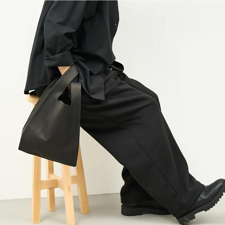 REN TOKYO 本革 レザー トートバッグ ブラック 日本製 豚革 A4可能 REN