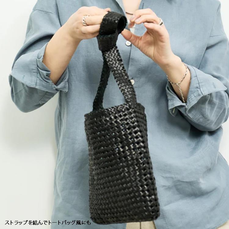 REN レン 本革 山羊革 レザー ゴートメッシュ ボックス ミニ