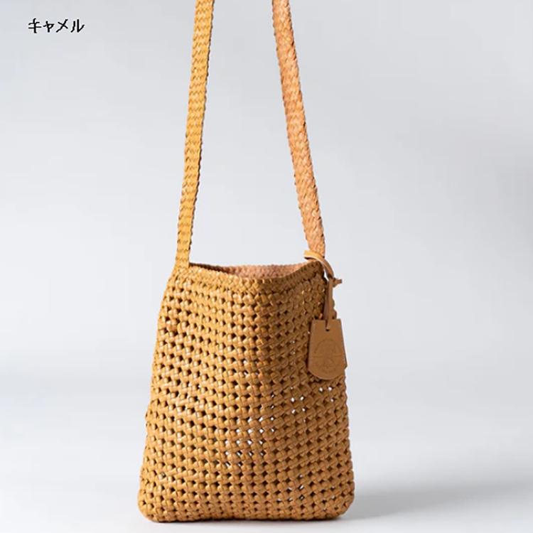 REN（レン） 本革 山羊革 レザー ゴートメッシュ ボックス ミニ