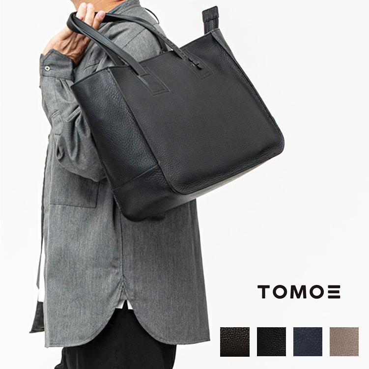 国内在庫】 トモエ TOMOE 本革 牛革 タンブルレザー シンプル 横型 大